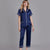 Short Sleeve 2-pieces Full Length Silk Loungewear Nightwear Pajamas
