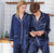 Seidenmischung 2-teilig Loungewear Nachtwäsche Pyjamas im chinesischen Stil