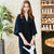 Albornoz de pijama de terciopelo con manga kimono con cuello en V profundo