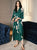 V Neck Full Length Floral Silk Sleepwear Pyjamas Morning Robe