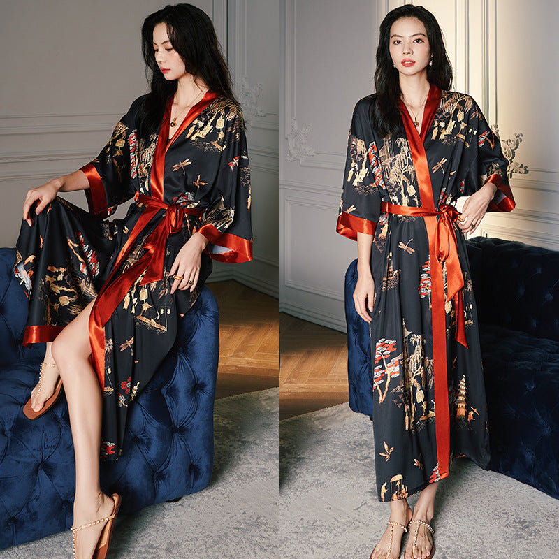 19 mommes pyjama soie femme - élégant luxe kimono robe et pantalon