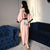 V Neck Full Length Bird & Floral Silk Sleepwear Pyjamas Morning Robe