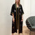 V Neck Full Length Floral Silk Sleepwear Pyjamas Morning Robe