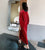 Full Length Velvet Sleepwear Pyjamas Morning Robe with Bow Belt