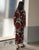Full Length Floral Velvet Sleepwear Pyjamas Morning Robe with Bow Belt