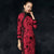 Tea Length Traditional Cheongsam Chinese Dress Full of Floral Lace