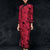 Tea Length Traditional Cheongsam Chinese Dress Full of Floral Lace