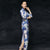 Retro Foloral Fancy Cotton Full Length Cheongsam Chinese Dress