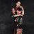 Fledermausärmel Blumen Seide Retro Cheongsam Chinesisches Kleid