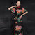 Batwing Sleeve Floral Silk Retro Cheongsam Chinese Dress