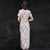 Short Sleeve Handmade Cheongsam Floral Chinese Dress