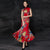 Mermaid Floral Silk Full Length Cheongsam Chinese Wedding Party Dress