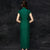 Cap Sleeve Floral Lace Bodycon Cheongsam Chinese Evening Dress