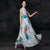 Sleeveless Cheongsam Top Ball Gown Skirt Chinese Style Floral Sun Dress