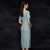 Signature Cotton Half Sleeve Retro Tea Length Cheongsam Chinese Dress