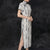 Signature Cotton Retro Bodycon Cheongsam Tea Length Dress