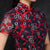 Mandarin Collar Short Sleeve Floral Lace Cheongsam Qipao Dress