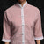 Half Sleeve Mandarin Collar Checks Pattern Traditional Chinese Shirt