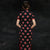 Abito Qipao cinese Cheongsam con motivo a pois a maniche corte