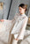 Floral Embroidery Illusion Neck & Sleeve Chinese Style Blouse