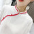 Floral Embroidery Mandarin Sleeve Chinese Style Women's Shirt