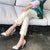 Chinese Style Women's Pants Cropped Trousers