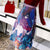 Falda plisada floral estilo chino