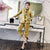 3/4 Sleeve Tea Length Brocade Chinese Style Women's Suit