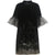 Floral Embroidery Tulle Cheongsam Chinese Dress with Trumpet Sleeve