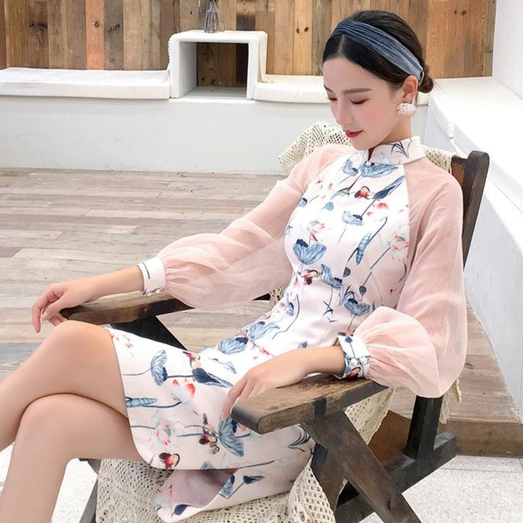 【新品未開封】lace collar shirt dress Spring Fall Dress for Women Long Sleeve Regular Fit Lace
