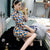 Plaids & Checks Pattern Demi Manches Robe Chinoise Moderne Cheongsam