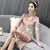 Long Sleeve Floral Velvet Modern Cheongsam Chinese Dress