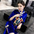 Half Sleeve Key Hole Neck Velvet Modern Cheongsam Chinese Dress