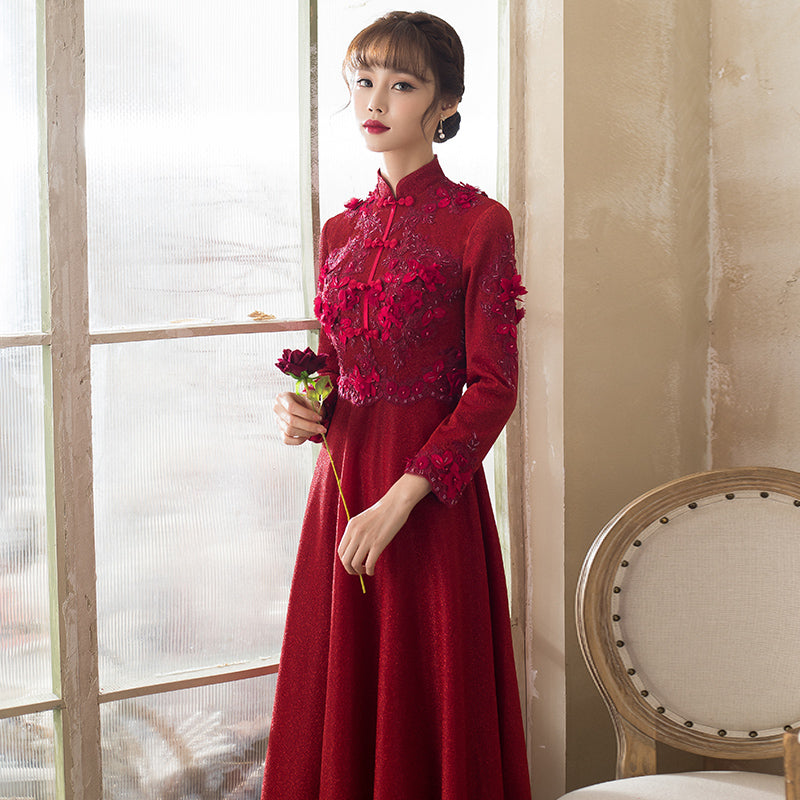 Prom Dress Mandarin Collar Cocktail Dress Modern Chinese Dress, Evening Dresses, Ball Gowns 4XL Prom Dress Mandarin Collar Cocktail Dress Modern Chinese Dress, Evening Dresses, Ball Gowns 4XL