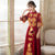 Robe de soirée orientale en velours brodé Dragon & Phoenix avec manchette française