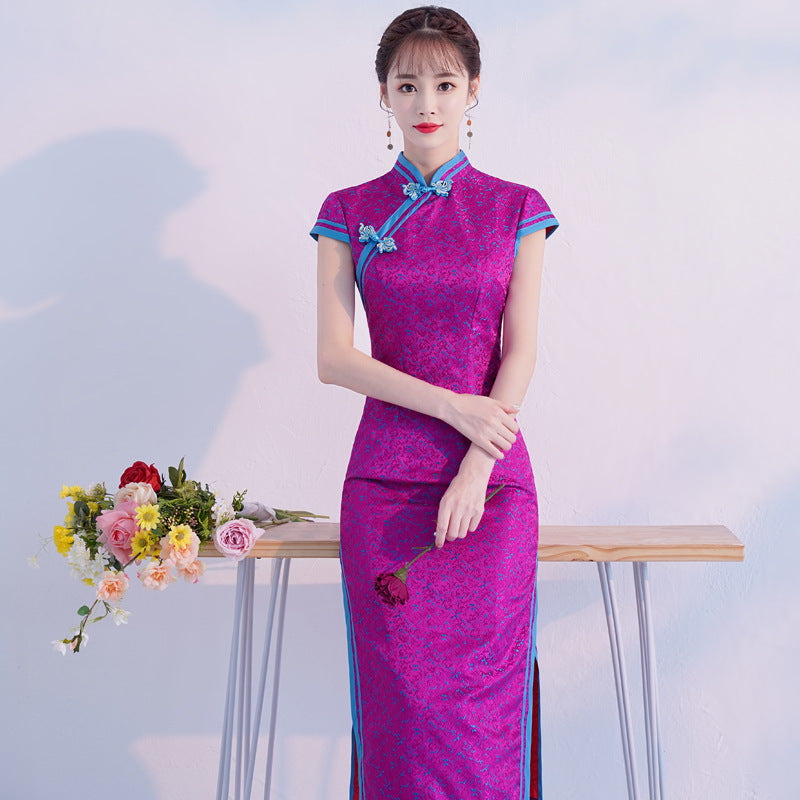 purple asian dress Purple Traditional Hanfu Dress Dress / S