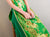 Short Sleeve Floral Embroidery Cheongsam Top Full Length Ao Dai Dress