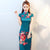 Robe chinoise classique à broderies florales Cheongsam Qipao