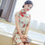 Floral Silk Bodycon Retro Cheongsam Chinesisches Kleid Tageskleid