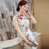 Floral Silk Bodycon Retro Cheongsam Chinesisches Kleid Tageskleid