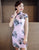 Robe de jour en soie florale moulante rétro Cheongsam chinoise