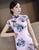 Floral Silk Bodycon Retro Cheongsam Chinesisches Kleid Tageskleid