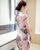 Robe de jour en soie florale moulante rétro Cheongsam chinoise