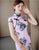 Floral Silk Bodycon Retro Cheongsam Chinesisches Kleid Tageskleid