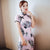 Floral Silk Bodycon Retro Cheongsam Chinesisches Kleid Tageskleid