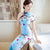 Vestido de día vestido chino Cheongsam retro ajustado de seda floral