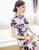 Floral Silk Bodycon Retro Cheongsam Chinesisches Kleid Tageskleid