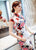 Floral Silk Bodycon Retro Cheongsam Chinesisches Kleid Tageskleid