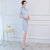 Mandarin Collar Short Sleeve Cheongsam Mini Lace Chinese Dress