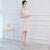 Key Hole Neck Cap Sleeve Mini Cheongsam Floral Lace Chinese Dress